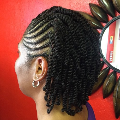 Cornrows Into Individual Twists