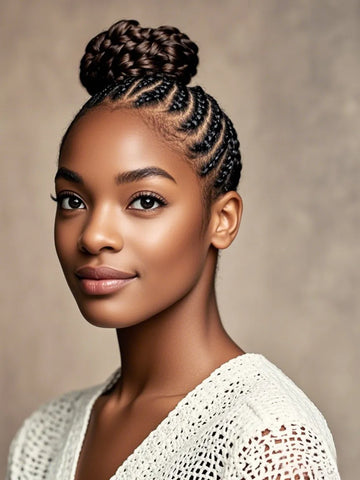 Half-Up Braided Bun