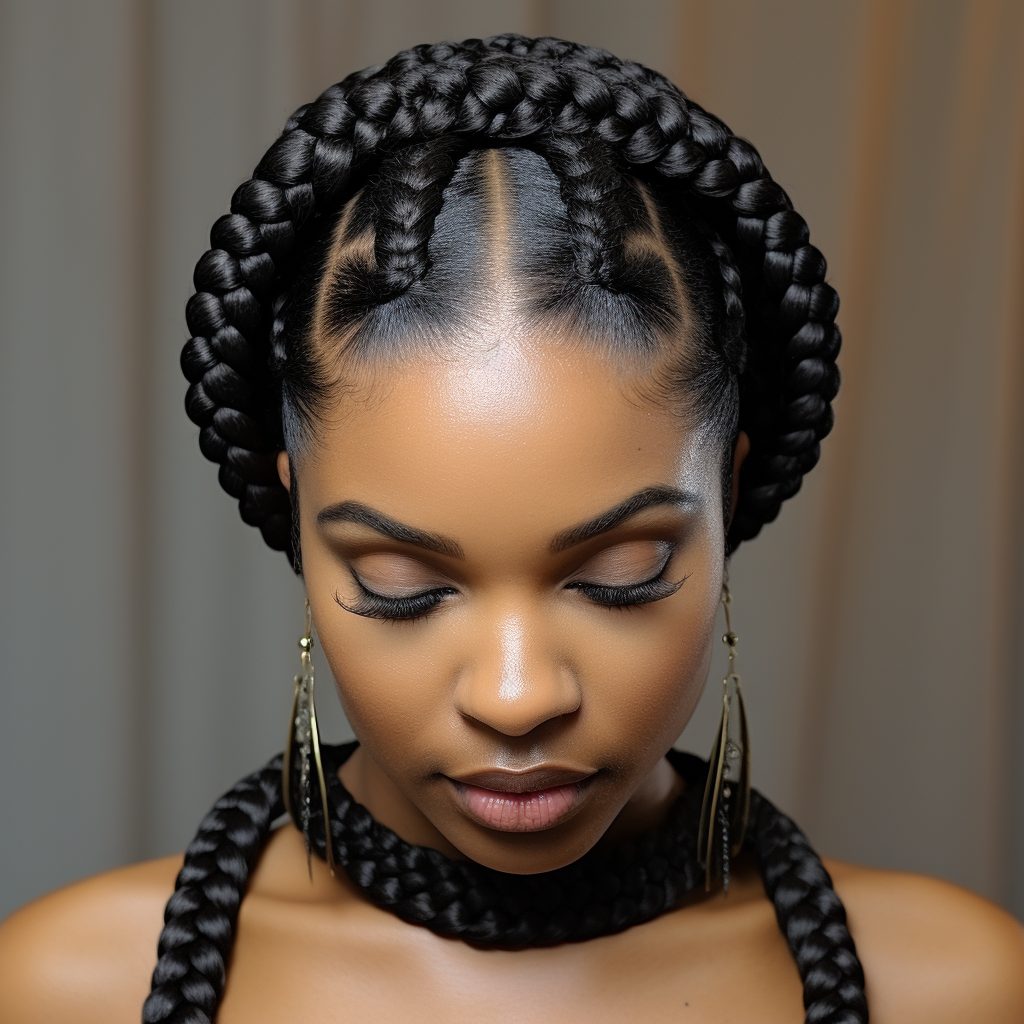 Heavenly Halo Cornrow Braids 1