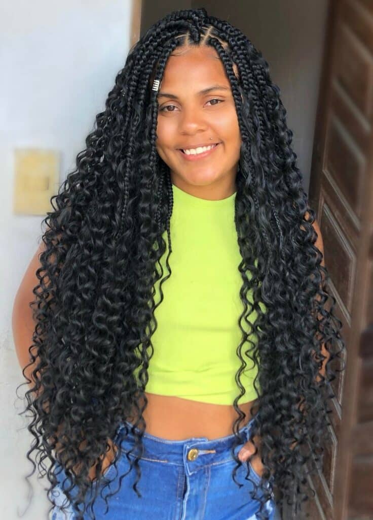 Image of Bohemian Box Braids in the style of box braids