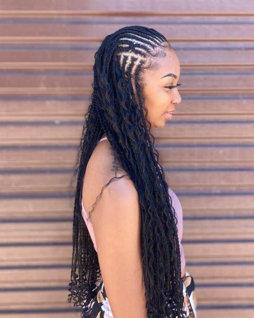 Image of Boho Fulani Braids inspired by Fulani Braids Hairstyles