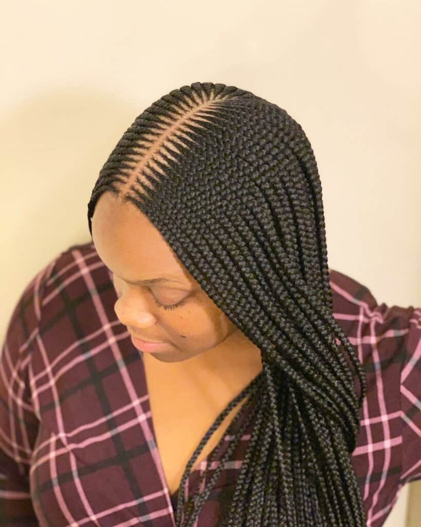 Image of Feed In Tribal Braids inspired by Tribal Braids Hairstyles