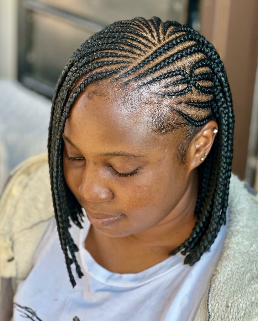 Image of Fulani Braids Bob inspired by Fulani Braids Hairstyles