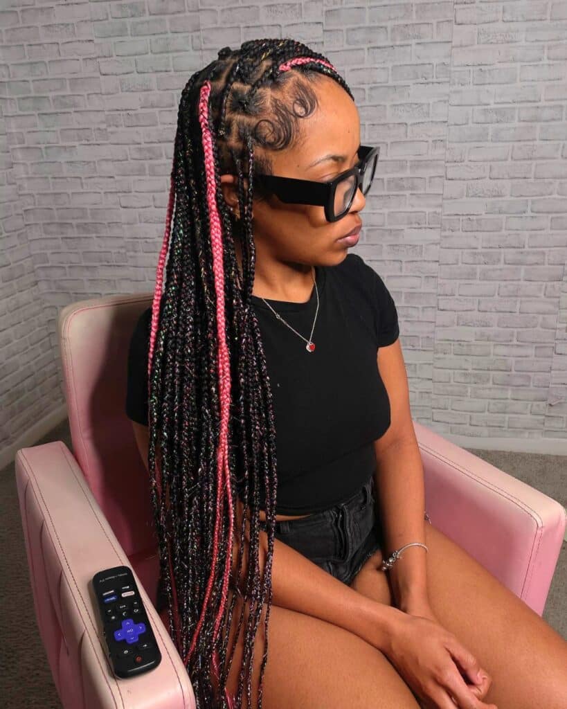 Image of Glitter Box Braids in the style of box braids