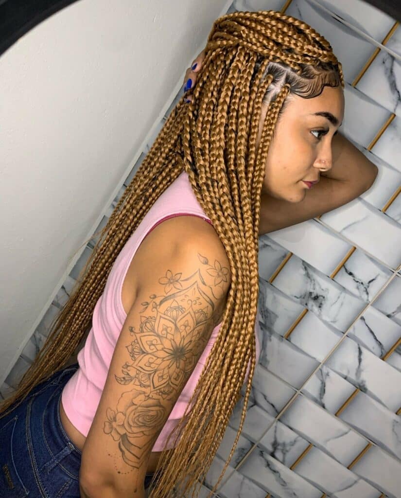 Image of Medium Box Braids in the style of box braids