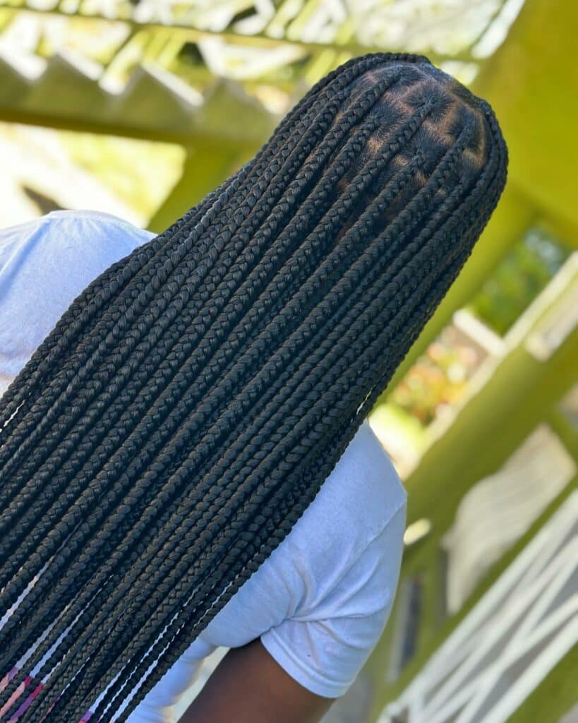 Image of Medium Knotless Box Braids in the style of box braids