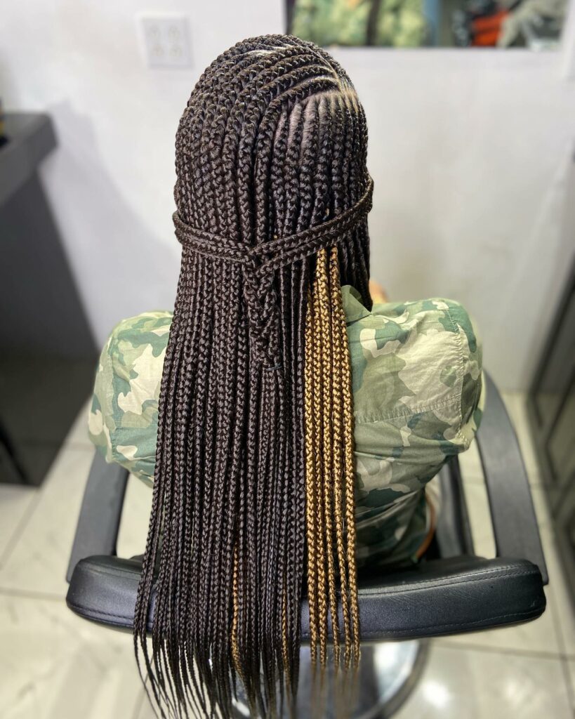 Image of Peekaboo Tribal Braids inspired by Tribal Braids Hairstyles