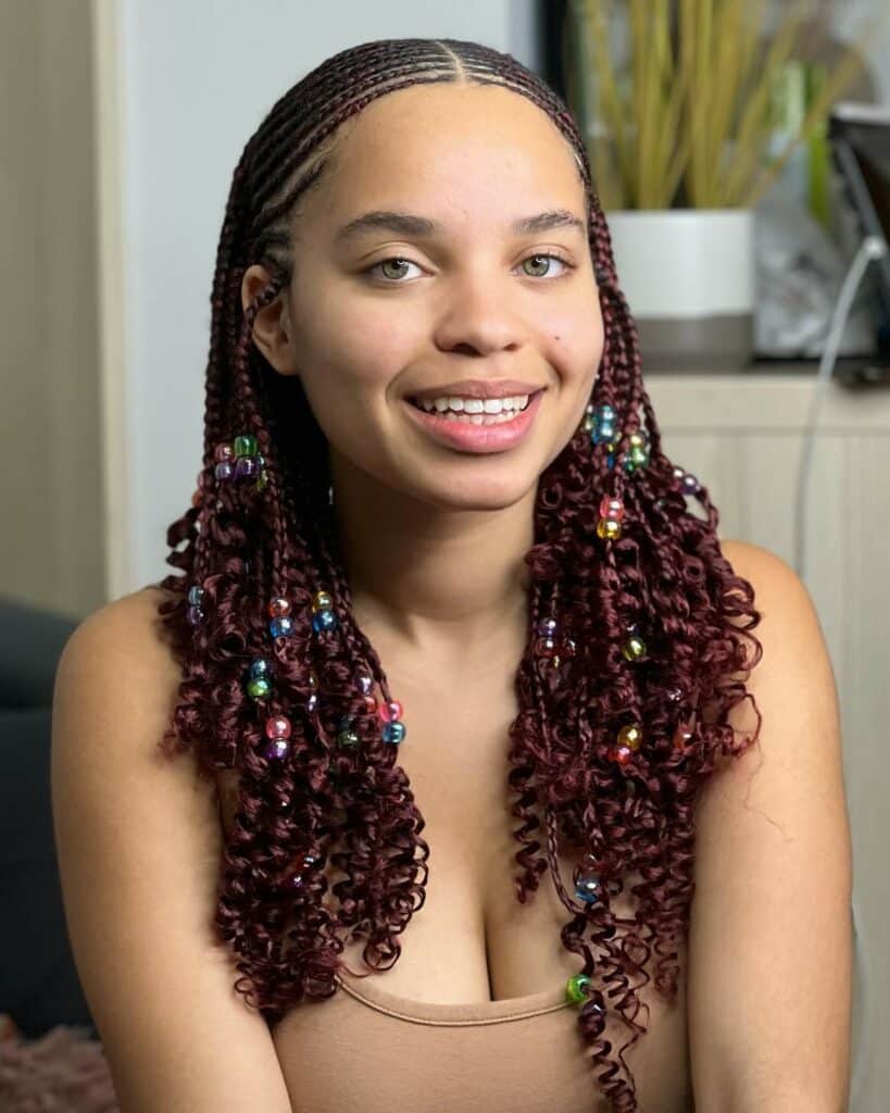 Image of Short Fulani Braids inspired by Fulani Braids Hairstyles