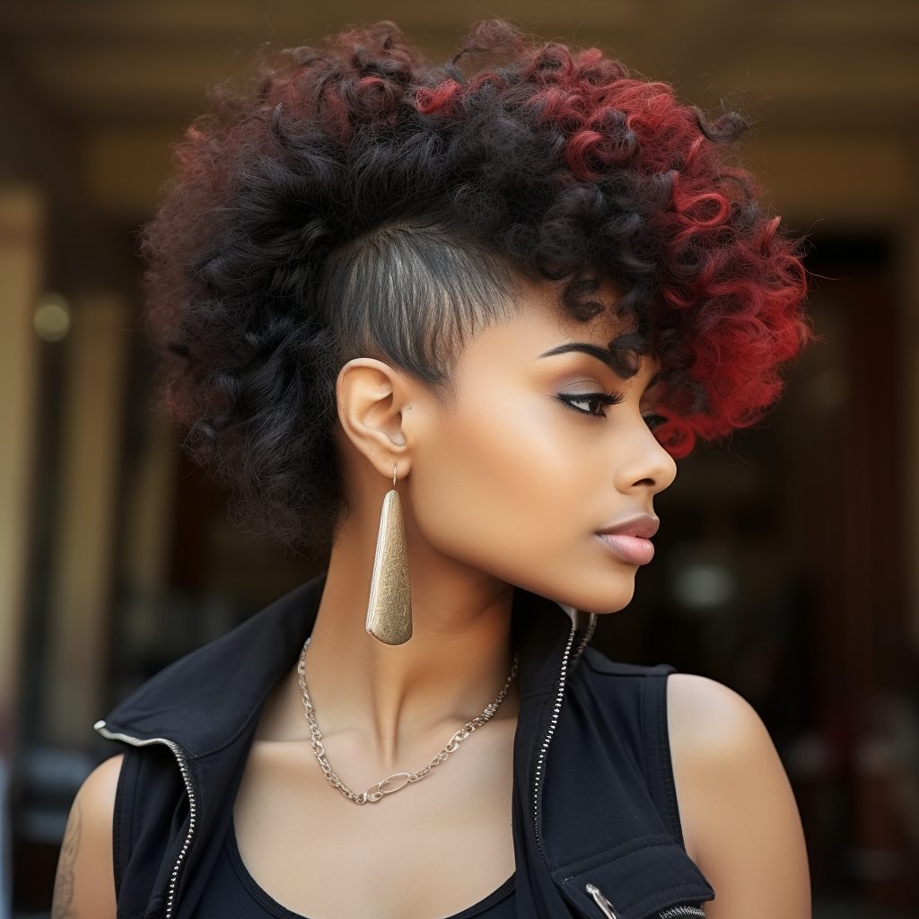 The Playful Curly Mohawk with a Defined Shape