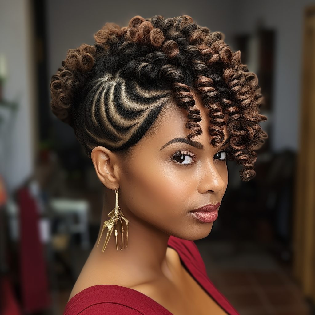 Twisted Curls and Side Part