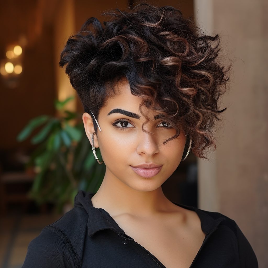 Voluminous Curly Pixie