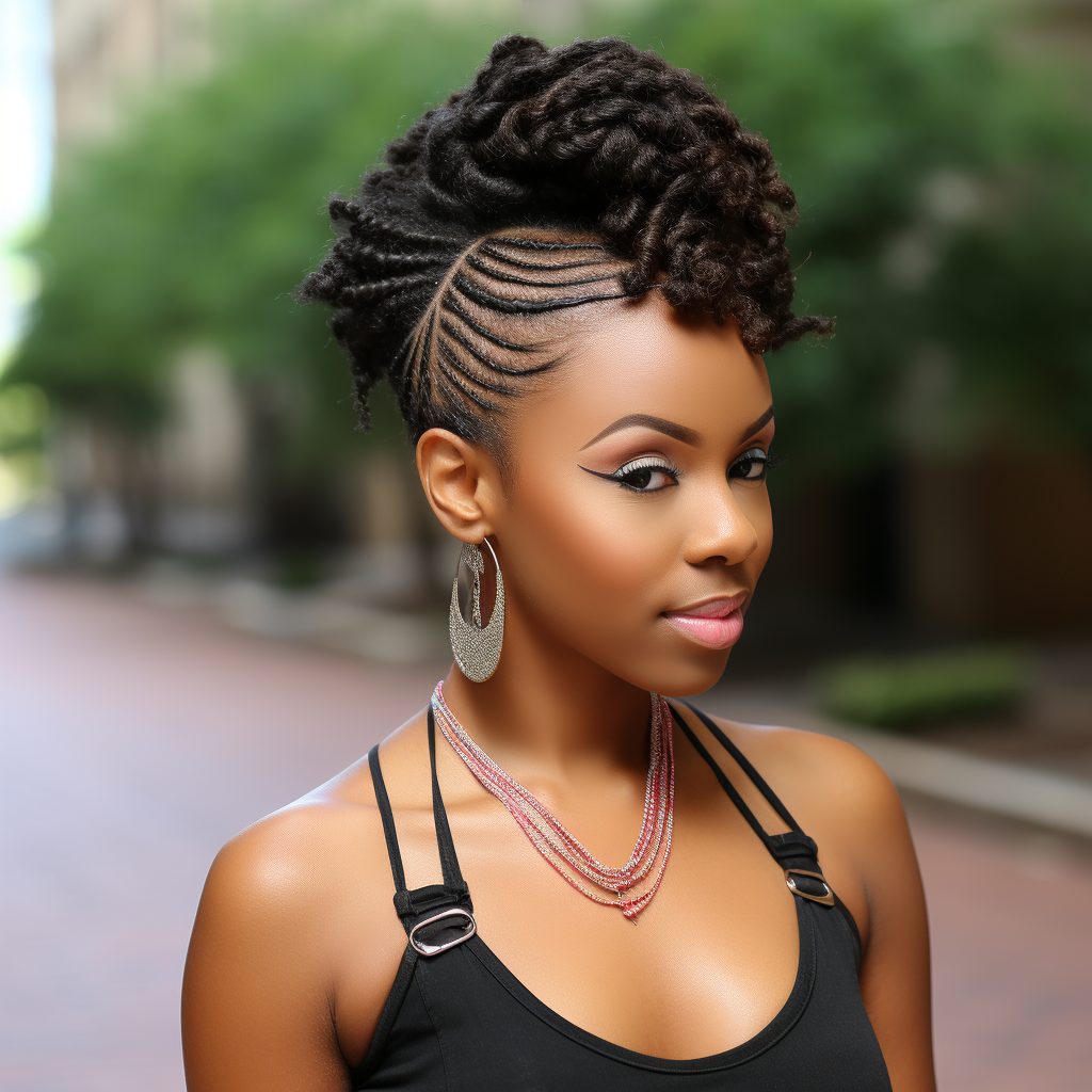 a Cornrow Mohawk