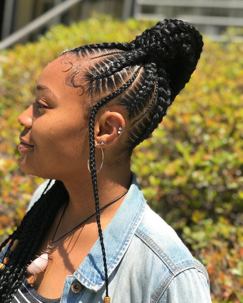 Feed In Ponytail Braids