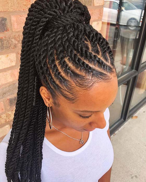 Twist Braids Ponytail