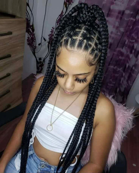 Criss-Cross Ponytail Braids